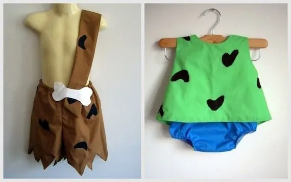 Pebbles and Bam Bam Costumes girl boy clothing por RaeGun
