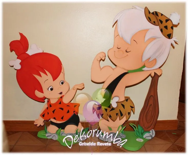 pebbles baby shower | Centros de Mesa de Pebbles y Bam Bam ...