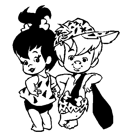 Pebbles y bam bam para colorear - Imagui
