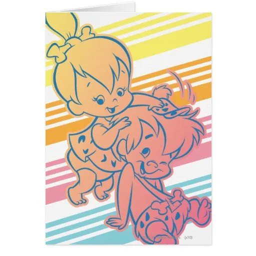 PEBBLES™ que prepara Bam Bam Tarjeta De Felicitación | Zazzle