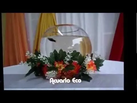 PECERA PARA CENTRO DE MESA CON PECES ORNAMENTALES - YouTube