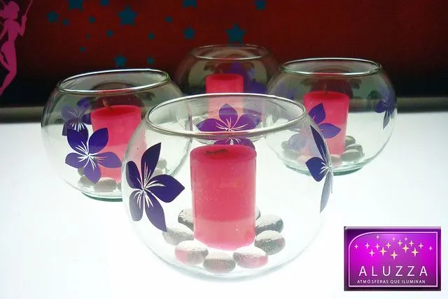 peceras decoradas para recuerdos o centros de mesa de xv años ...