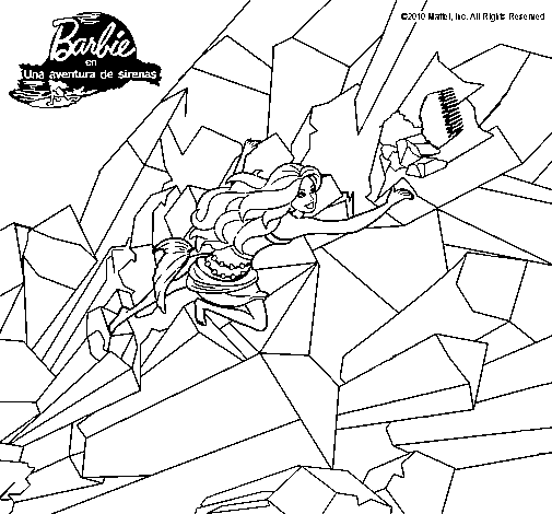 Dibujo de Barbie escalando para Colorear