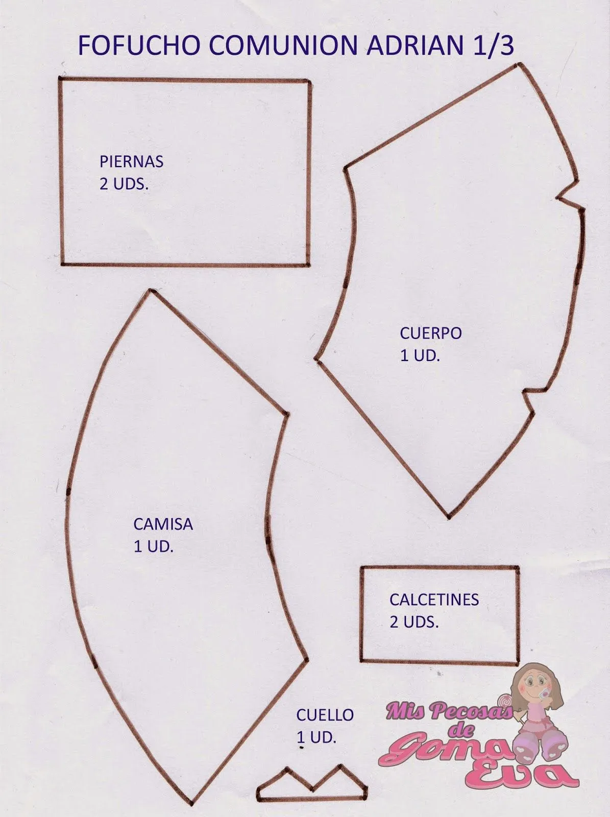 Mis Pecosas de Goma Eva: Fofucho Comunión Adrián Moldes Mis Pecosas de Goma Eva: Fofucho Comunión Adrián Moldes