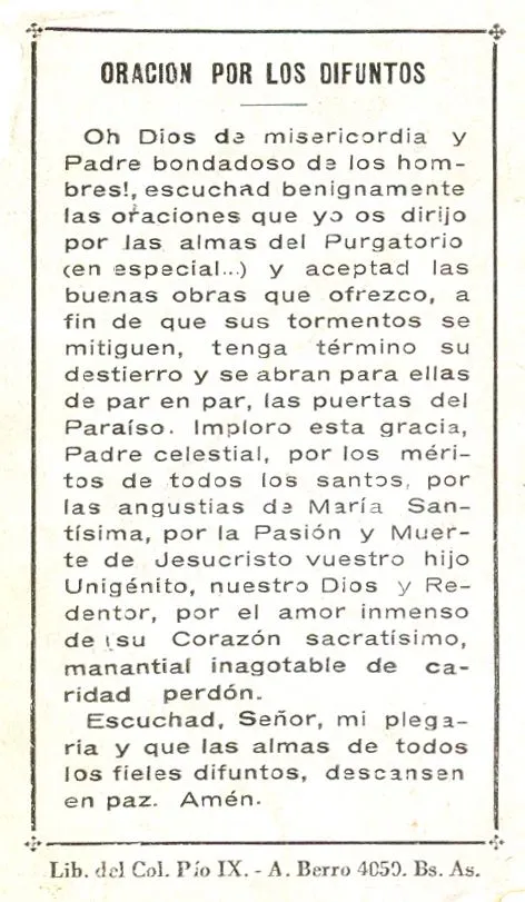 Pedido de Oraciones por Difuntos | Directorio de la Iglesia Católica Pedido de Oraciones por Difuntos | Directorio de la Iglesia Católica