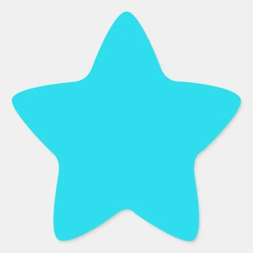 Pegatina de la estrella azul de la aguamarina | Zazzle Pegatina de la estrella azul de la aguamarina | Zazzle