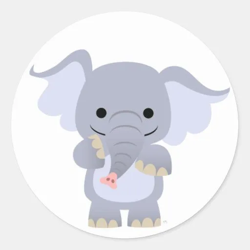 Pegatina feliz del elefante del dibujo animado | Zazzle Pegatina feliz del elefante del dibujo animado | Zazzle