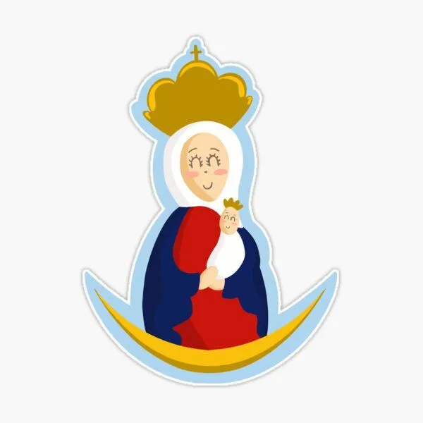 Pegatina for Sale con la obra «Nuestra Señora del Rosario de Chiquinquirá»  de tinitart | Redbubble