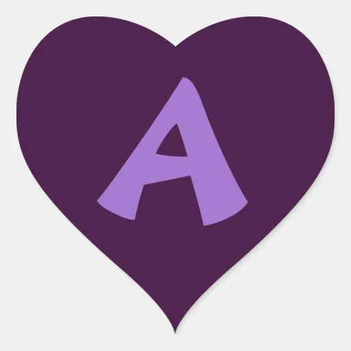 Pegatina en forma de corazón de color morado | Zazzle