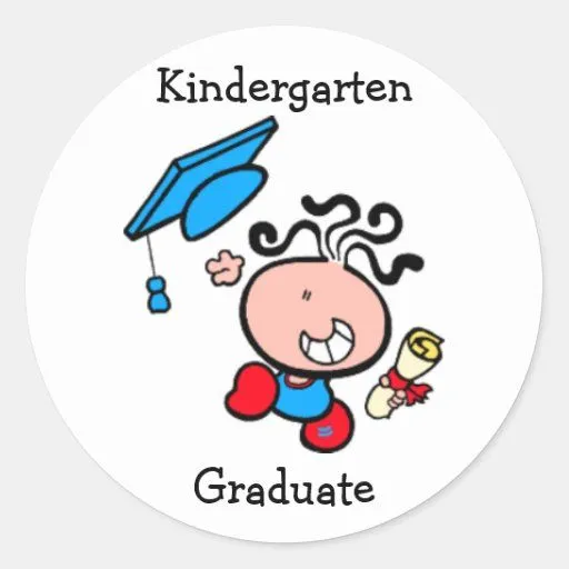 Pegatina graduado del dibujo animado de la | Zazzle