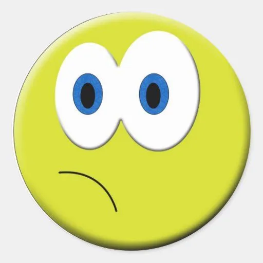 Pegatina triste de la cara | Zazzle