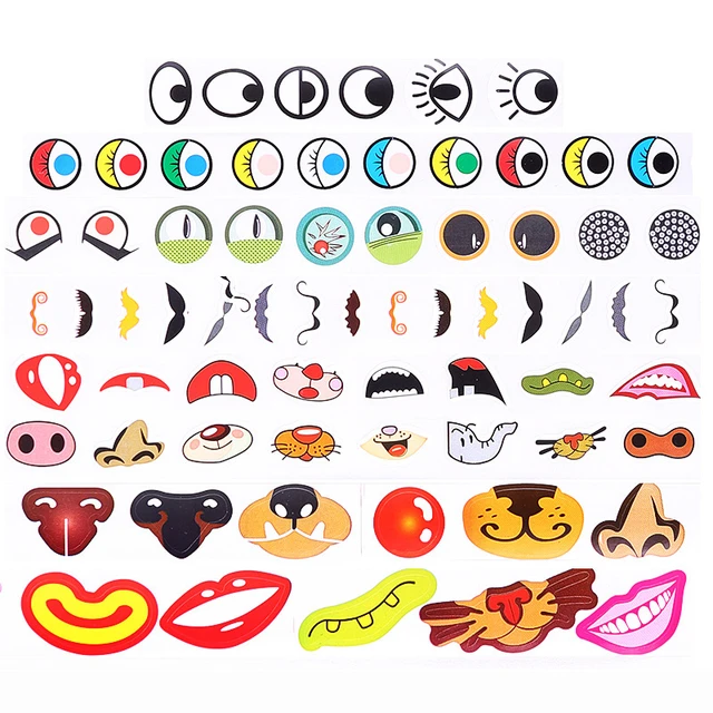Pegatinas autoadhesivas de dibujos animados para niños, pegatinas para ojos, nariz y boca, hechas a mano, materiales creativos para decoración, 1000 piezas por rollo - AliExpress Pegatinas autoadhesivas de dibujos animados para niños, pegatinas para ojos, nariz y boca, hechas a mano, materiales creativos para decoración, 1000 piezas por rollo - AliExpress