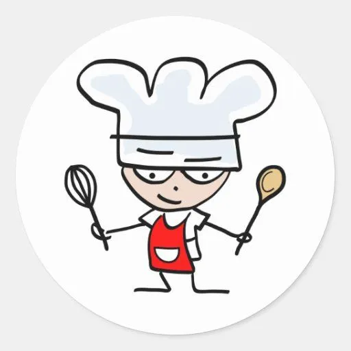 Pegatinas del cocinero del dibujo animado pegatina redonda | Zazzle Pegatinas del cocinero del dibujo animado pegatina redonda | Zazzle