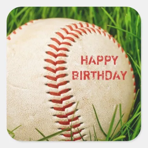 Pegatinas del feliz cumpleaños del béisbol de Zazzle.
