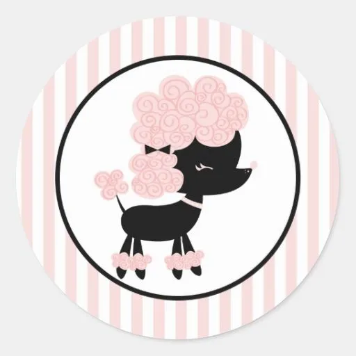 Pegatinas French Poodle Birthday | Diseños de stickers French ...