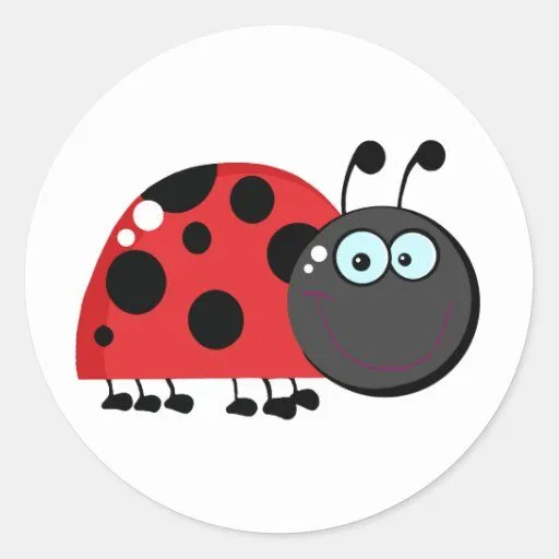 Pegatinas Dibujo De La Mariquita | Diseños de stickers Dibujo De ...