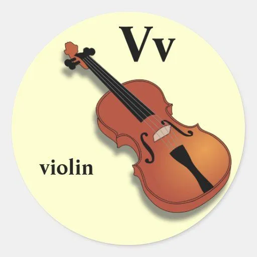 Pegatinas del violín de la letra V de Zazzle. Pegatinas del violín de la letra V de Zazzle.