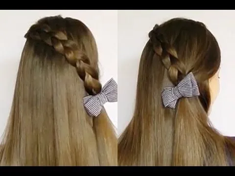Peinado fácil paso a paso: Trenza invertida en cascada - YouTube Peinado fácil paso a paso: Trenza invertida en cascada - YouTube