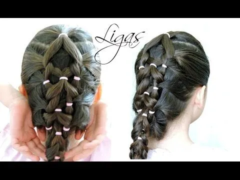 Peinado de Ligas ZigZag de Colores FACIL!! - YouTube Peinado de Ligas ZigZag de Colores FACIL!! - YouTube