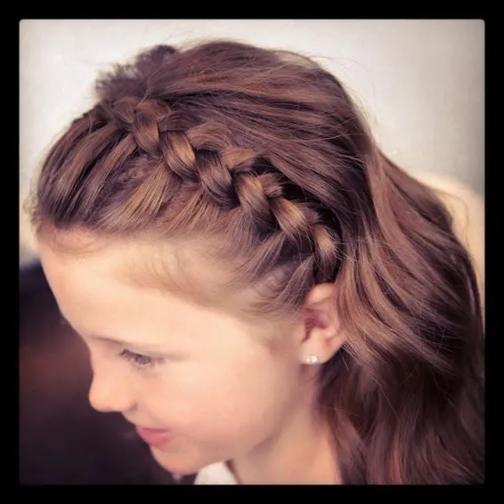 PEINADO PARA NIÑAS: TRENZAS FACILES - TRENZAS DIADEMA CON PELO ...