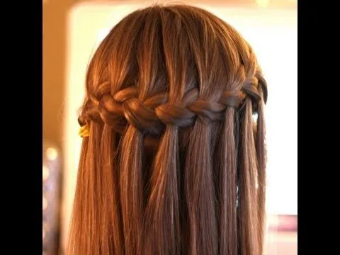 Peinado: Trenza de cascada, waterfall braid - YouTube Peinado: Trenza de cascada, waterfall braid - YouTube