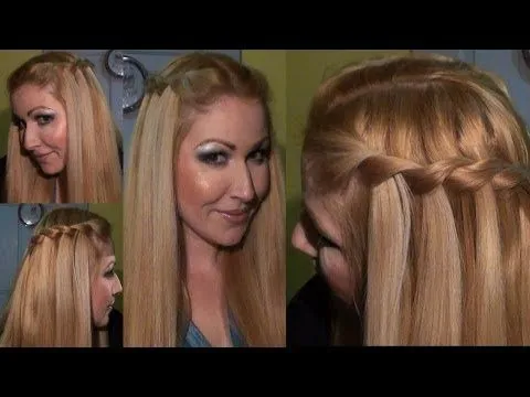 PEINADO trenza de cascada WATERFALL twist braid Hairstyle hair ...