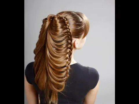 Peinado: Trenza de mariposa en coleta - YouTube Peinado: Trenza de mariposa en coleta - YouTube