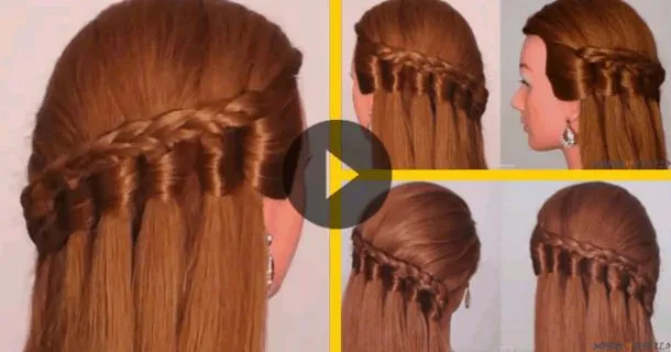 PEINADO CON TRENZAS Y PELO SUELTO PASO A PASO | Recollits ... PEINADO CON TRENZAS Y PELO SUELTO PASO A PASO | Recollits ...