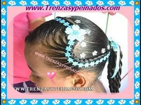 Peinado para niña. Curso #4 (El corazon). - YouTube