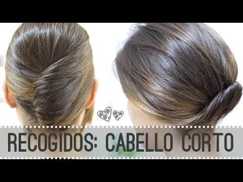 PEINADOS PARA CABELLO CORTO | 2 RECOGIDOS FÁCILES - YouTube