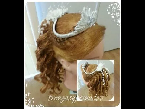 Peinados Para Primera Comunion de Niña - Girl's Hairstyle for ...