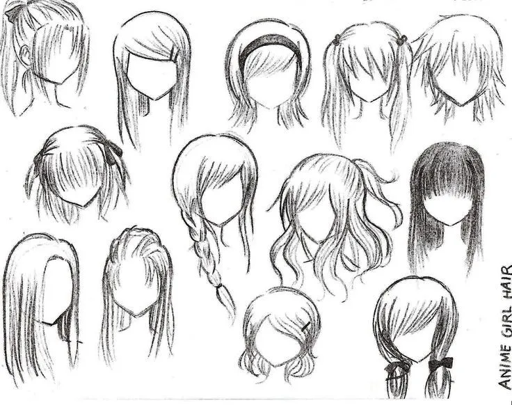 Peinados en dibujos | dibujos | Pinterest
