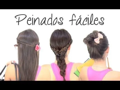 PEINADOS FÁCILES PARA IR A CLASE - YouTube