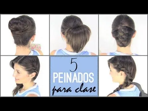 5 peinados faciles para ir a la escuela | 5 back to school ...