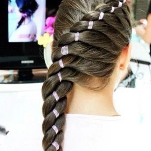 Trenza con cinta | peinados | Pinterest | Ideas