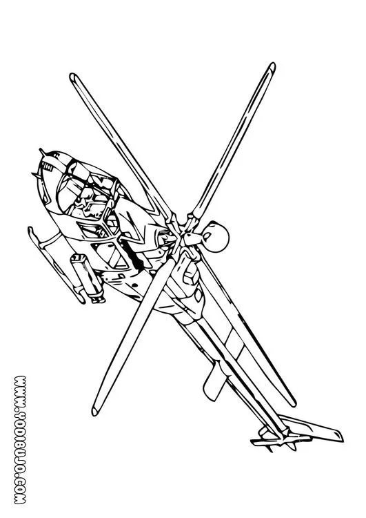 Dibujos para colorear HELICOPTEROS, Une helicóptero para imprimir