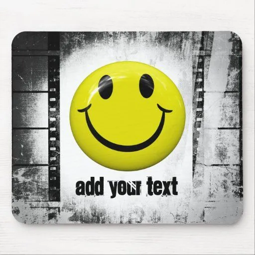 La película sonriente de la cara pela Mousepad | Zazzle