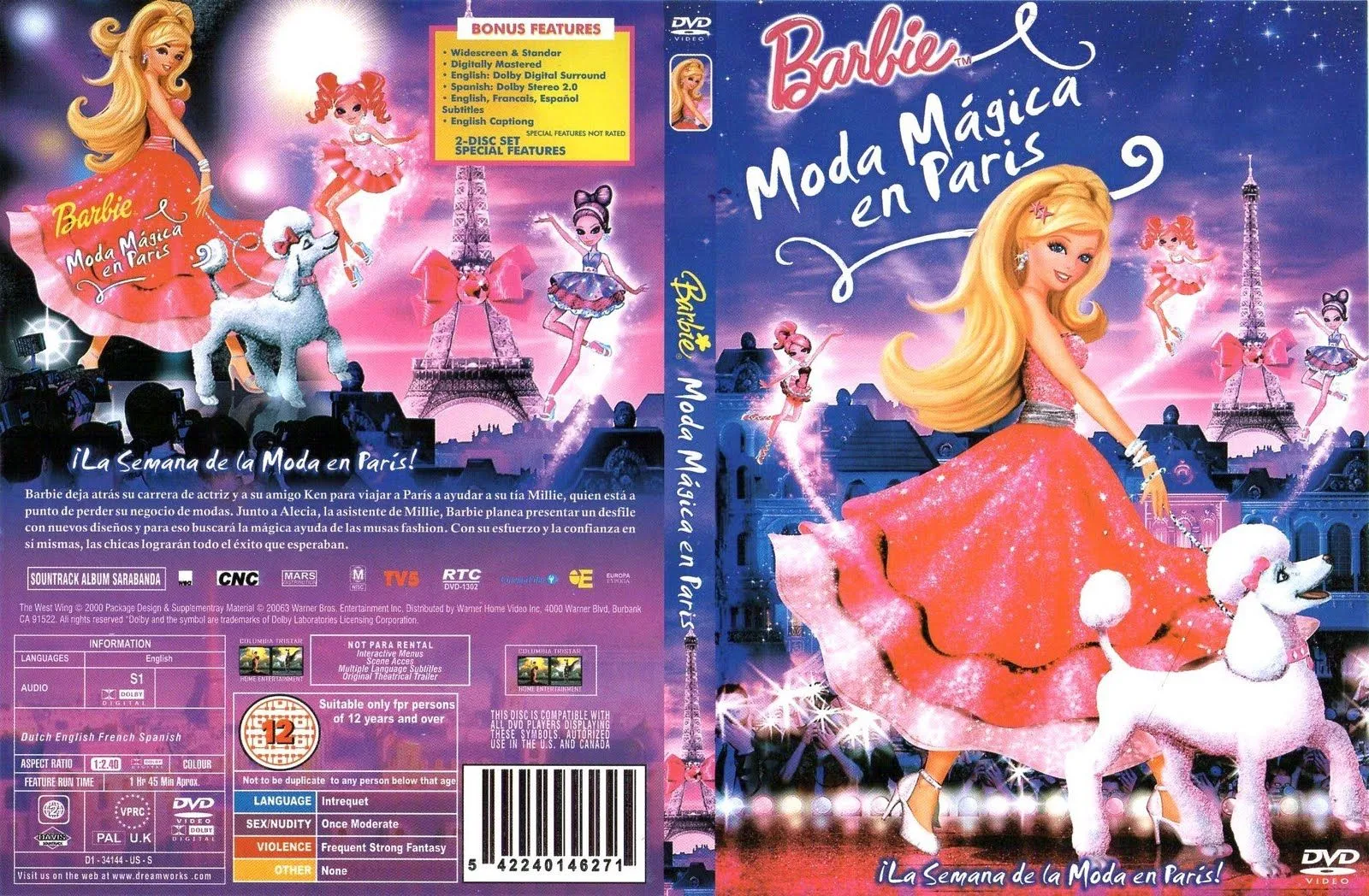PELICULAS INFANTILES EN DVD: BARBIE MODA MAGICA EN PARIS