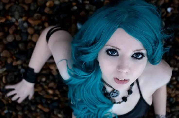 pelo azul | Fondo de Pantalla de Chica con Cabello Azul-wallpaper ...