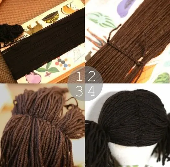 Como hacer pelo de muñecas con lana | crochet | Pinterest Como hacer pelo de muñecas con lana | crochet | Pinterest