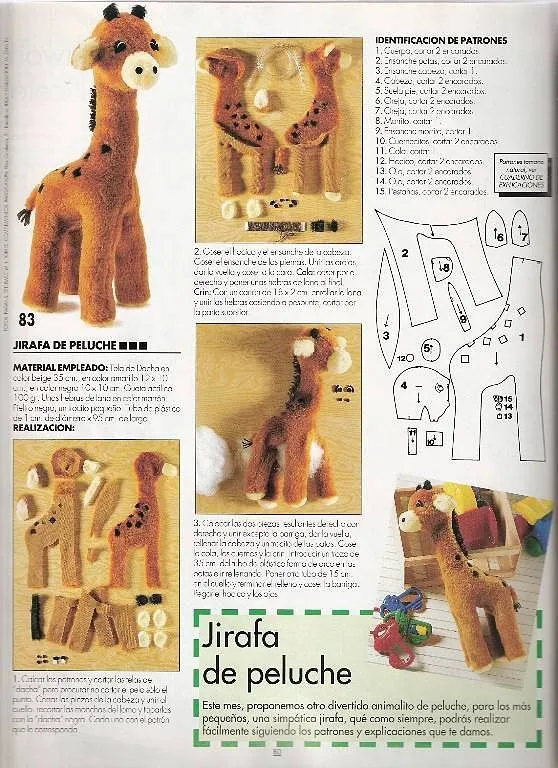 Peluche jirafa moldes - Imagui