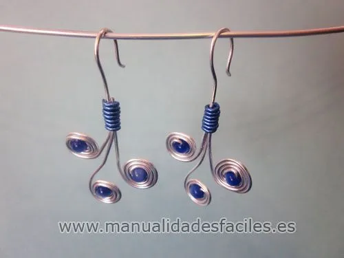 Pendientes con alambre de aluminio | Manualidades faciles Pendientes con alambre de aluminio | Manualidades faciles