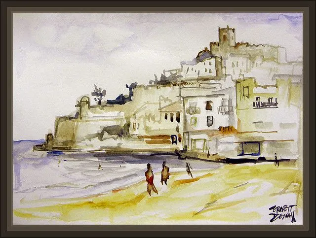 PEÑISCOLA-ACUARELAS-ACUARELA-CASTILLO-PAISAJES-PLAYAS-PINTURAS ...