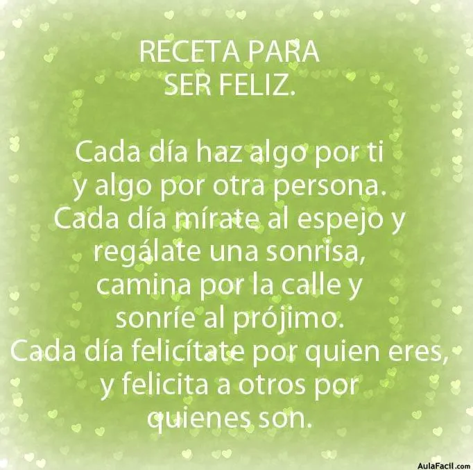 Pensamiento Positivo: Receta para Ser Feliz | AulaFacil.com: Los ... Pensamiento Positivo: Receta para Ser Feliz | AulaFacil.com: Los ...