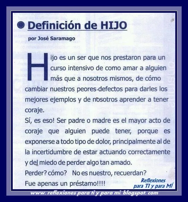 Reflexiones para un hijo - Imagui