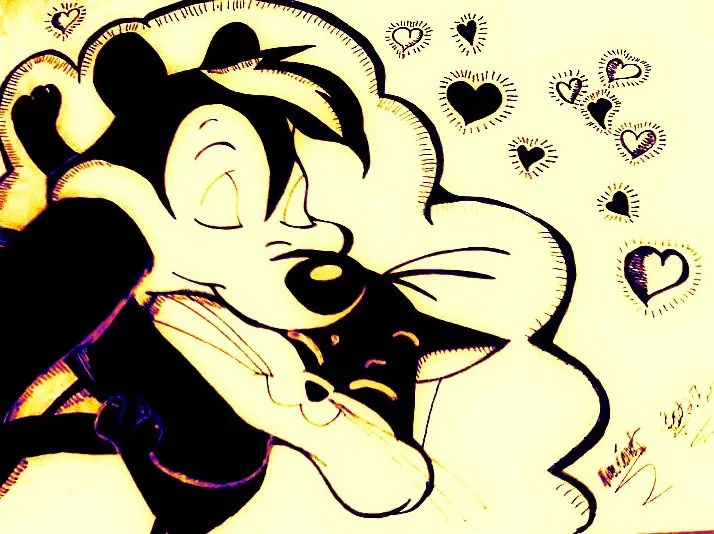 Pepe Le Pew And Penelope by AGraphicGeek on DeviantArt