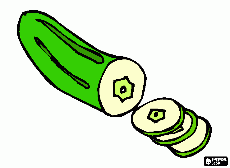 pepino para colorear, pepino para imprimir