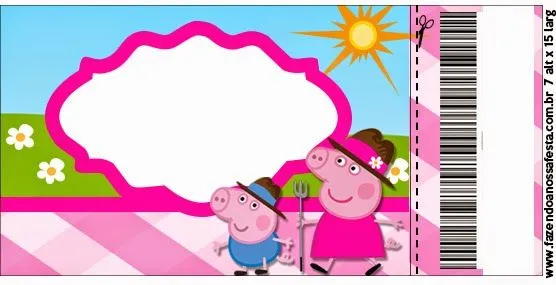 Peppa Pig en la Granja: Invitaciones para Imprimir Gratis. | Ideas ...
