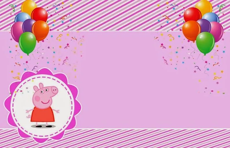 Peppa Pig: Invitaciones o Marcos para Imprimir Gratis. | Ideas y ...