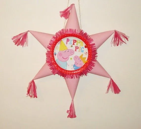 Peppa pig piñata de tiras por pinatas20 en Etsy